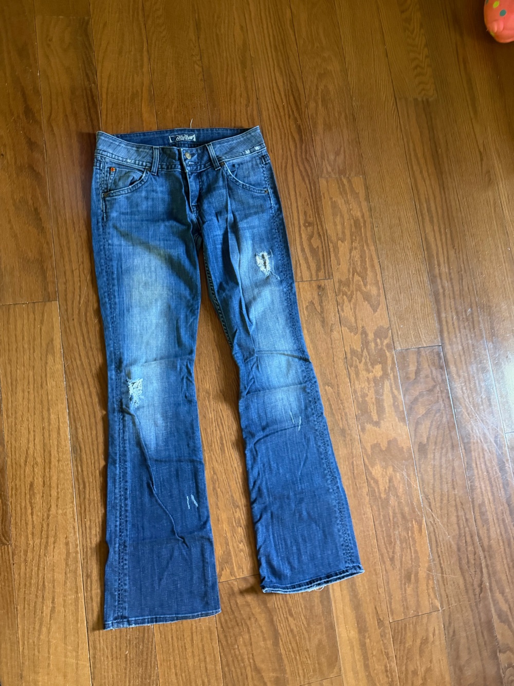 Hudson Jeans Women's Blue Flare Distressed Denim